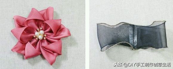 2.5厘米丝带古风蝴蝶结发饰教程,儿童古风丝带蝴蝶结发饰diy教程