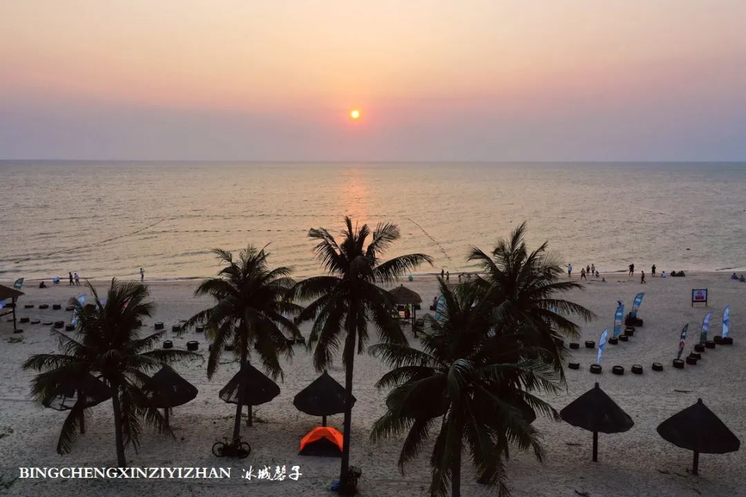 龙沐湾落日海滩,乐东最美落日海滩