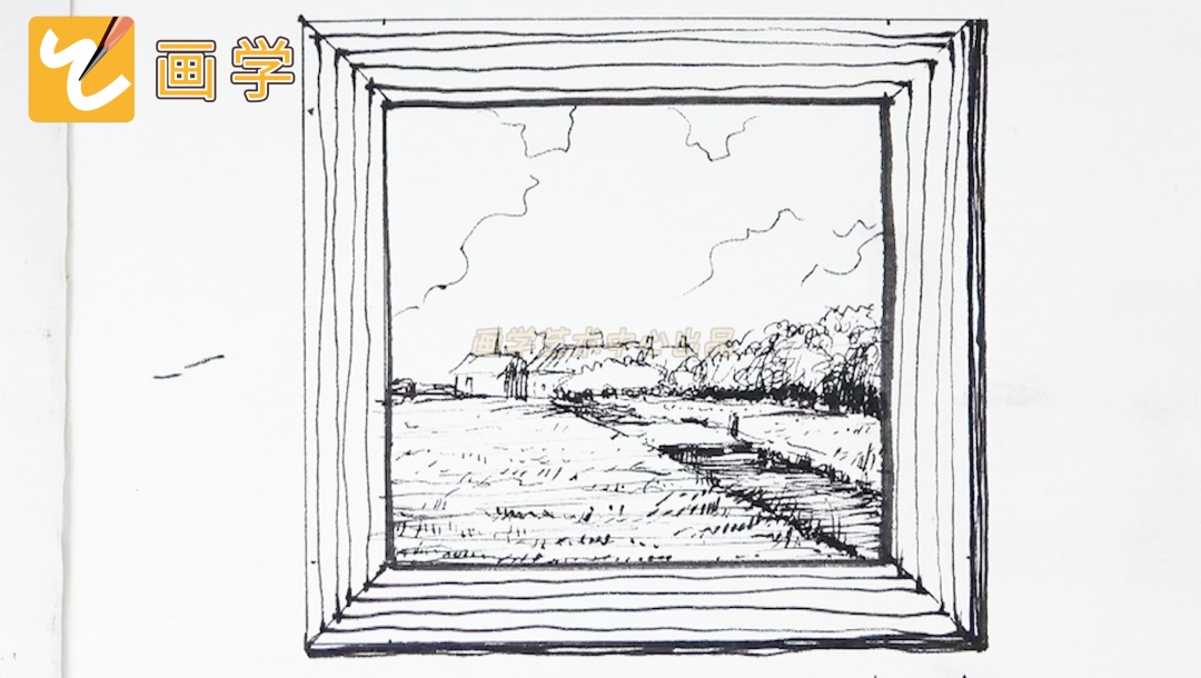 一幅美丽的自然风景画教程,一学就会的风景画你学会了吗