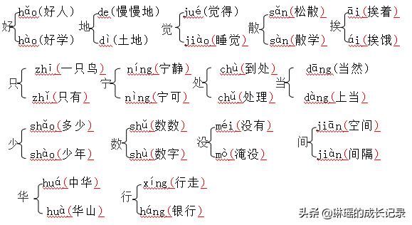 人教版一年级语文下册词语汇总,一年级语文下册词语大汇总