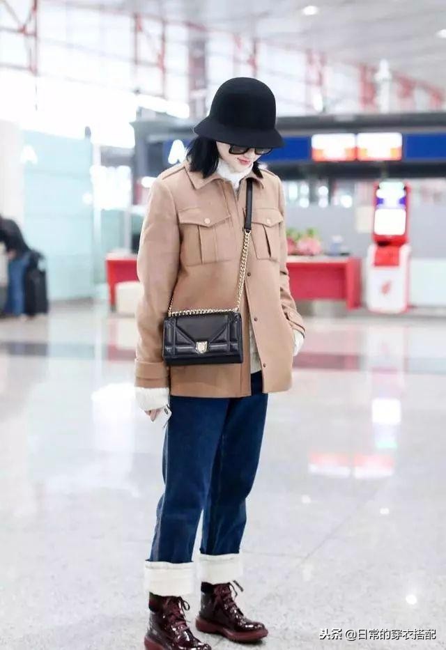 来看机场女王杨幂穿搭,杨幂穿搭机场秀