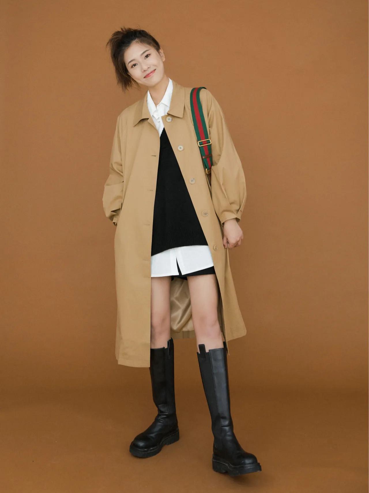 春天中老年薄风衣,春天流行穿搭风衣