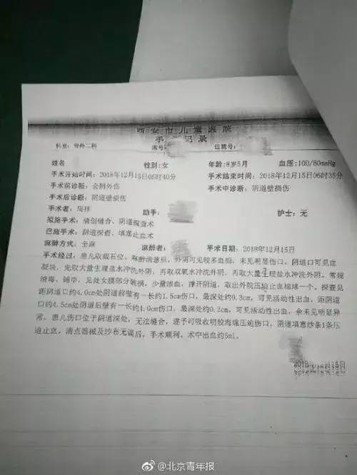 笤帚戳*体下**，血流不止、处女膜受损，8岁女童的校园之殇