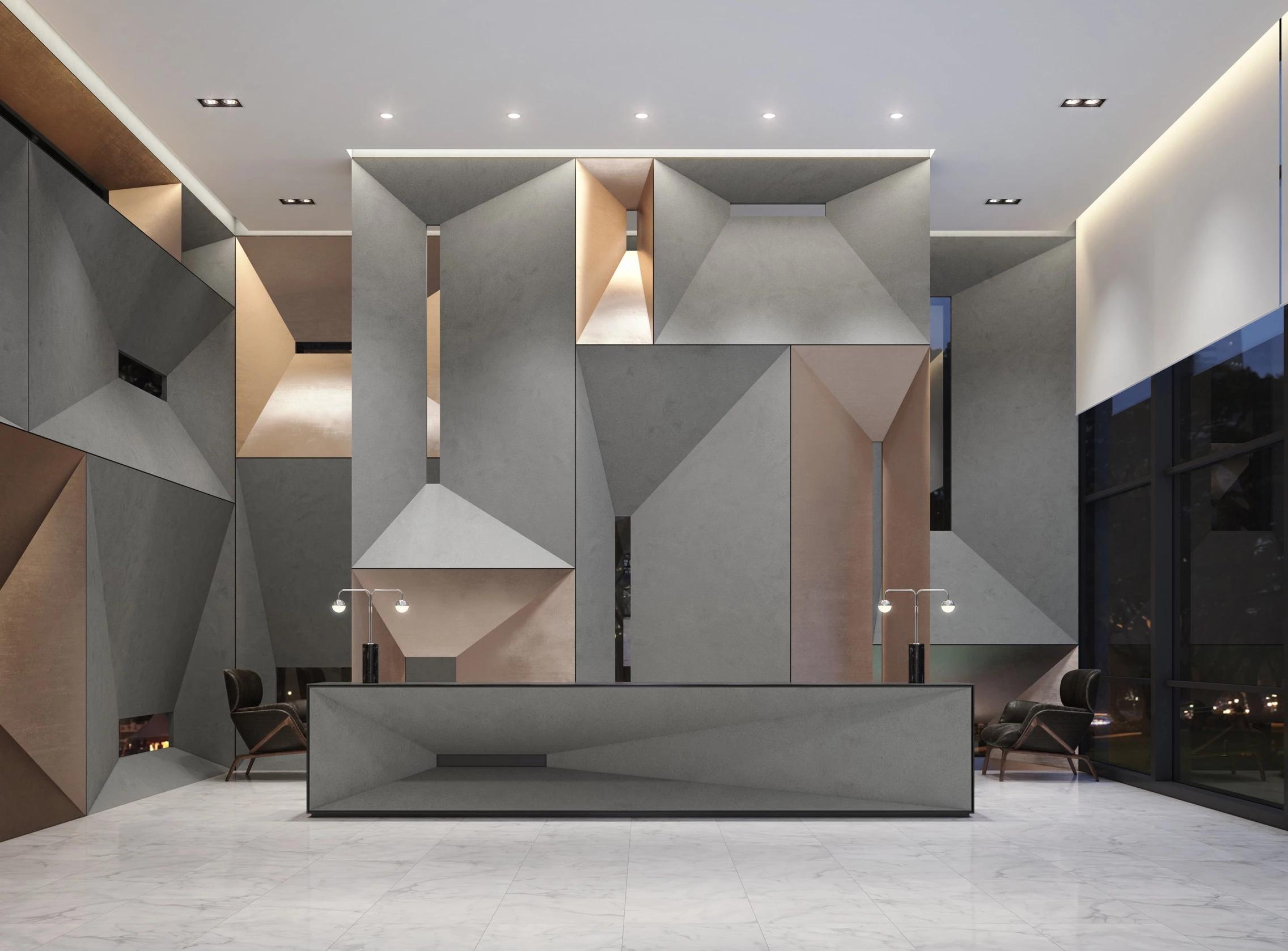 办公室前台装修设计工程,高端办公室前台装修设计展示