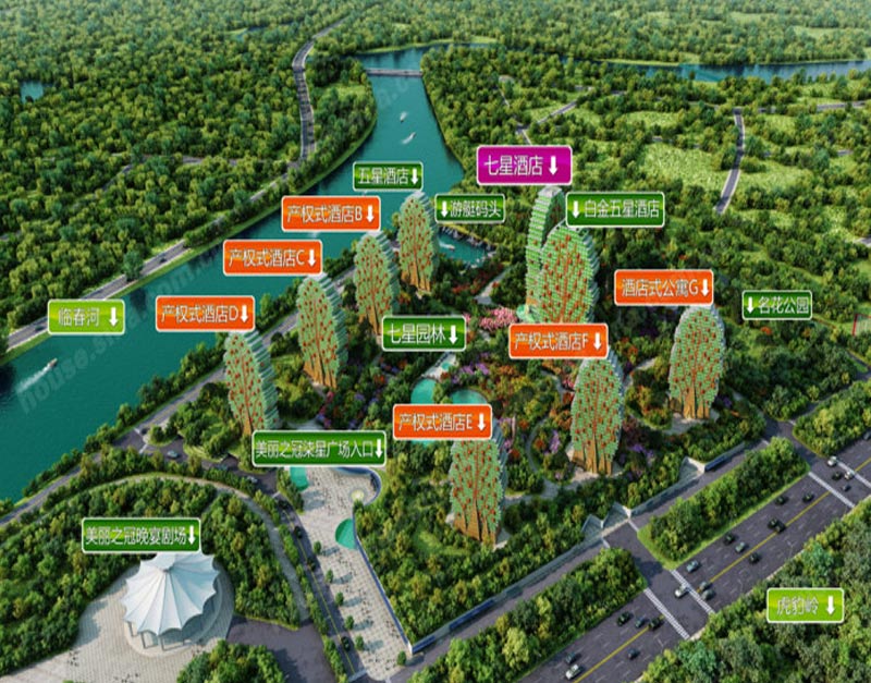 三亚地标建筑美丽的大树酒店,三亚大树酒店a栋效果图