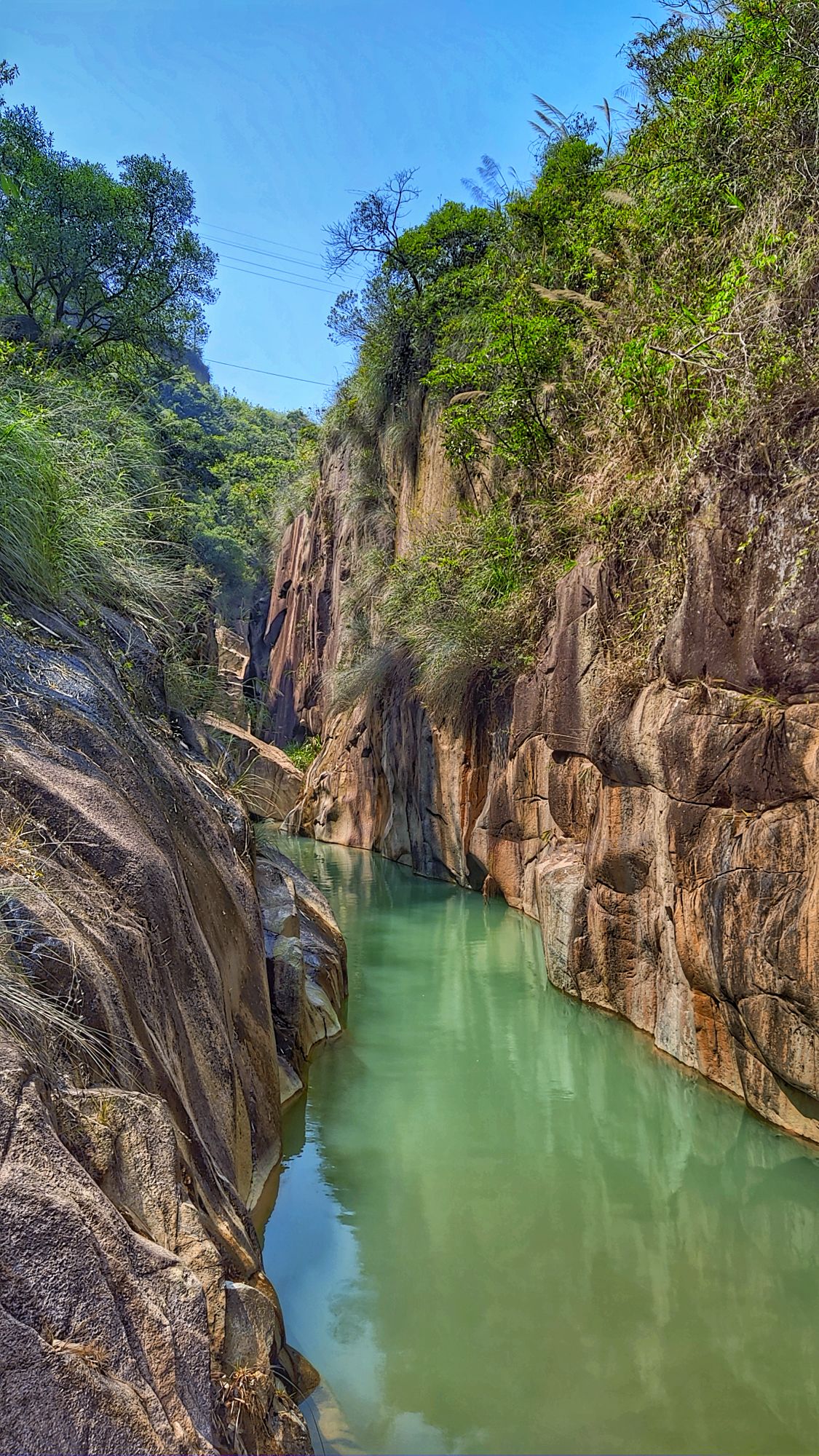 揭阳市玉湖镇坪上村瀑布,揭东区玉湖镇坪上村石场
