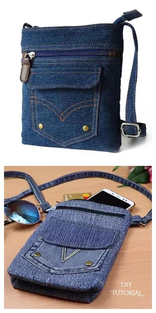 牛仔裤旧了千万别扔,牛仔裤不要扔diy牛仔包颜值很高
