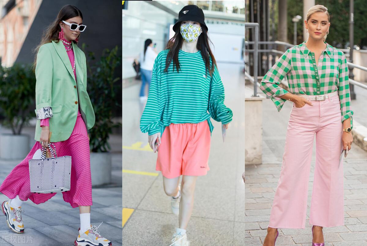 深绿撞色搭配高级感,撞色搭配满满都是高级感