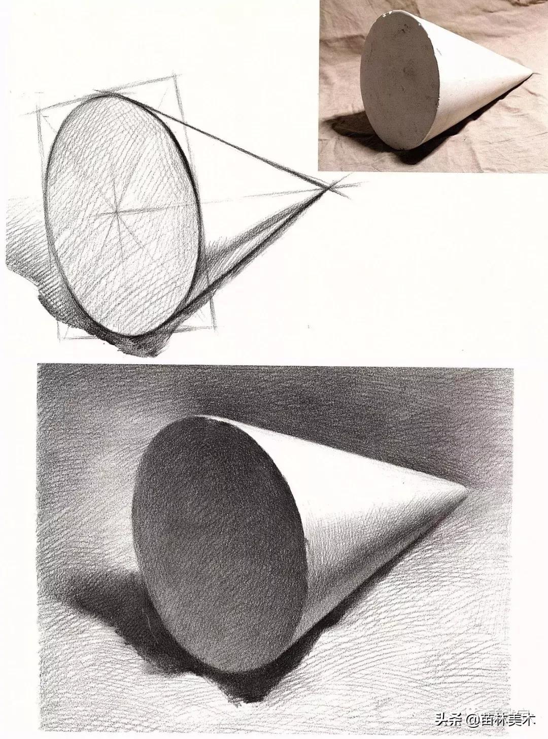 单个几何体图形素描教程,素描单个几何体结构图