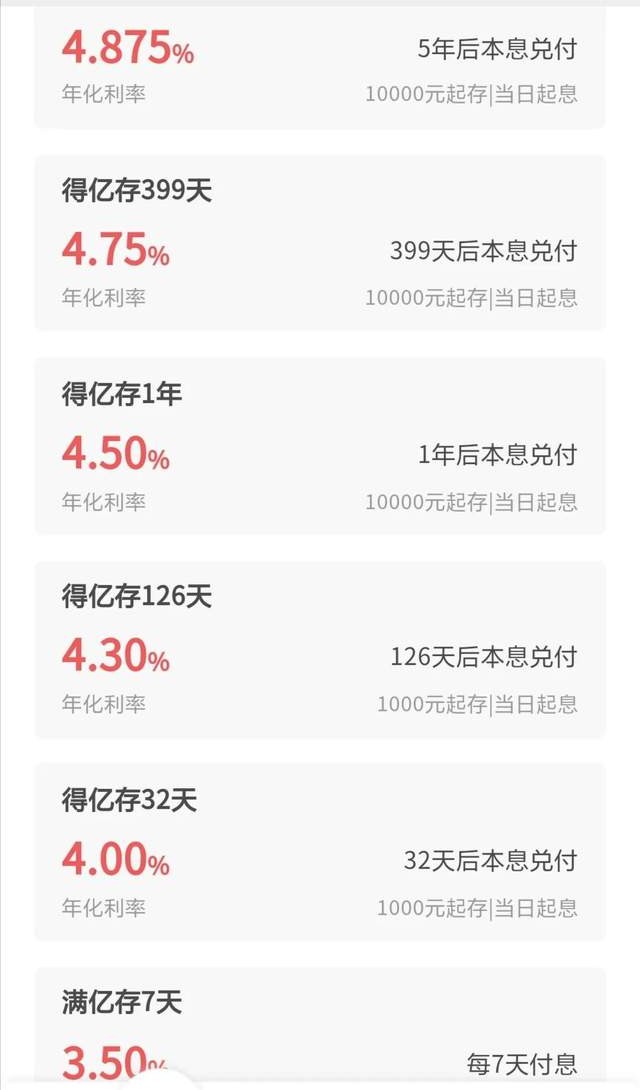 中小银行最新存款利息,中小银行存款利率一览表2024