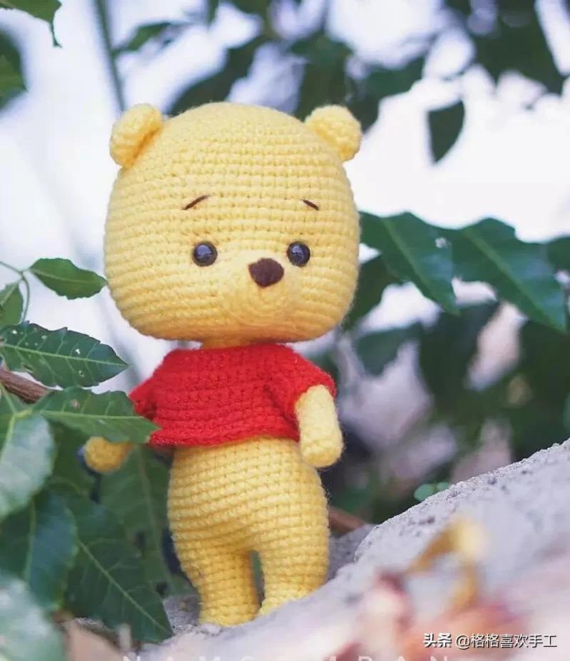 迪士尼六小只钩针图解之小熊维尼