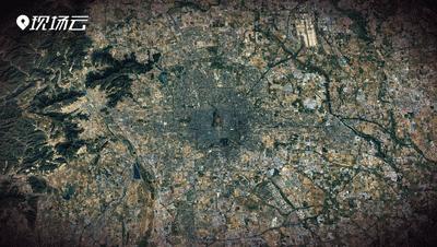 万米高空看北京全景,60万高空看北京