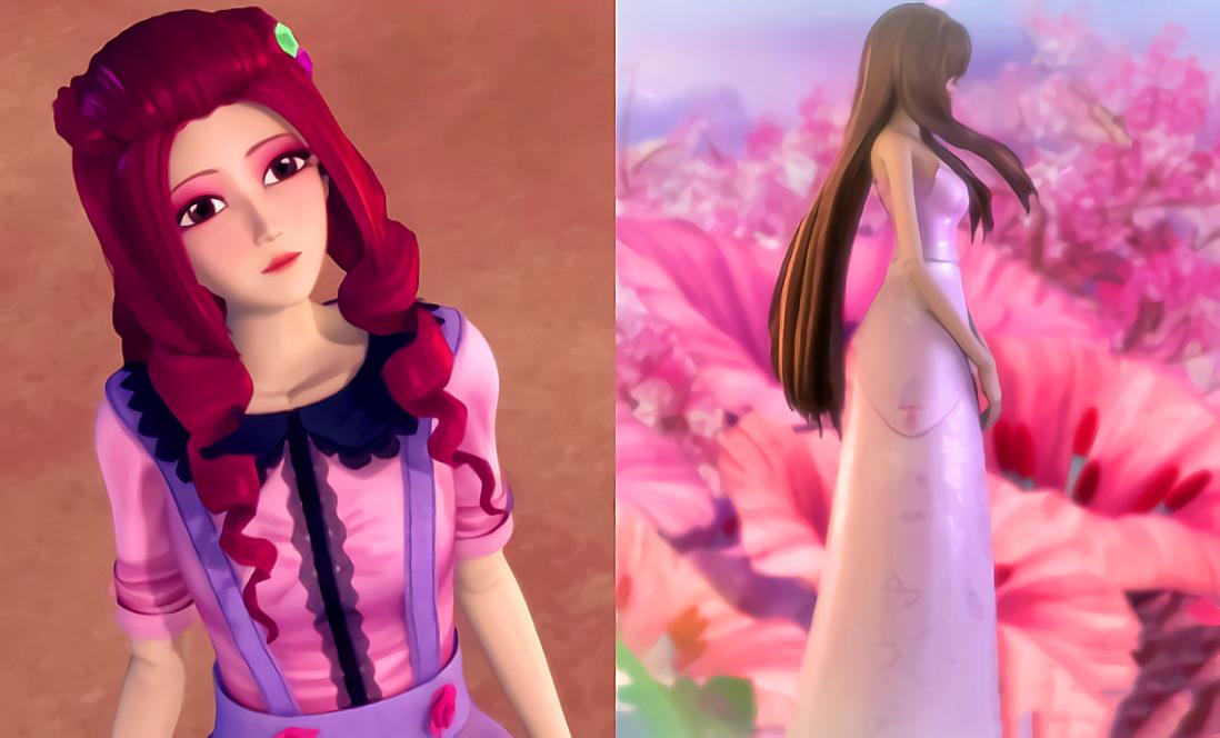 当叶罗丽仙子都换上菲灵的发型时,当叶罗丽仙子们来到人类世界