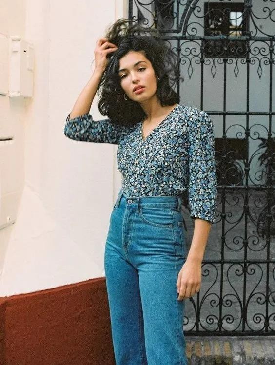 衬衫和牛仔裤怎么穿,衬衫阔腿牛仔裤穿搭