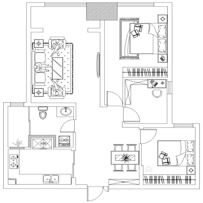 156平欧式时尚雅致3居,142平欧式情调四居室甜蜜素雅