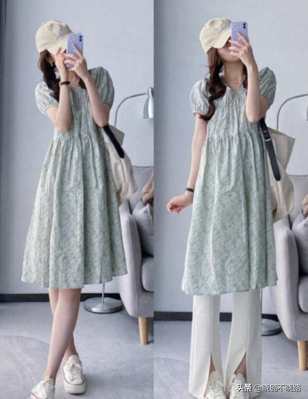 碎花裙如何穿得惊艳好看,今夏不正经的碎花裙穿搭真迷人