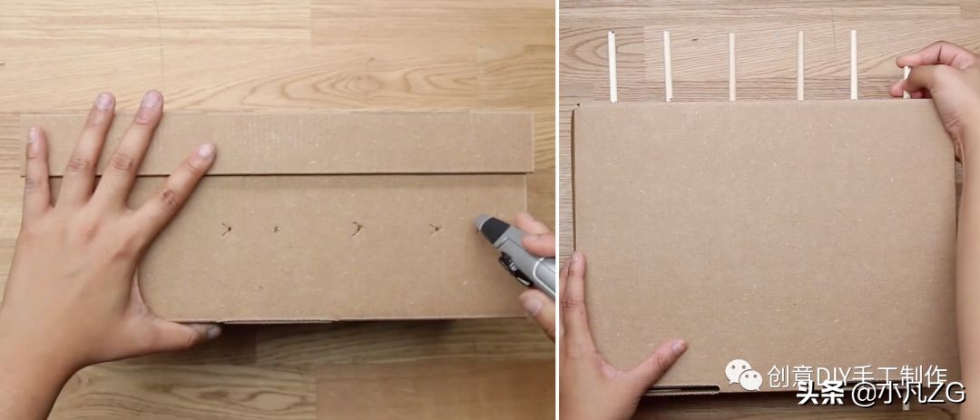 快递盒鞋架改造方法,快递箱子改造鞋子收纳盒