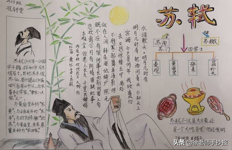 关于古诗宋词诗韵飘香的手抄报,古诗词读书手抄报简单一点