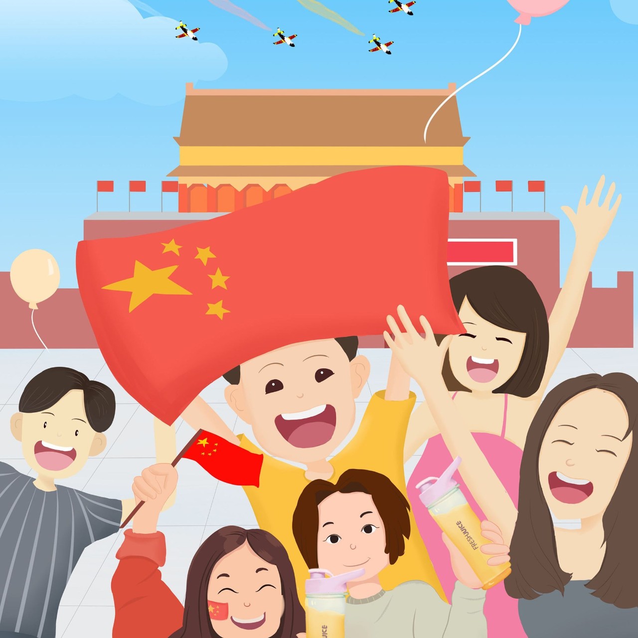 国庆节的手抄报简笔画加文字,国庆节手抄报简笔画图片可以打印