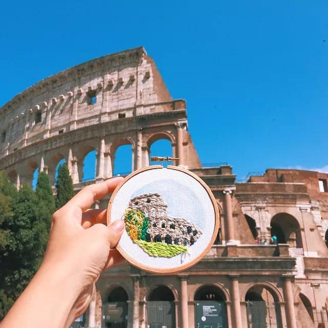 新加坡姑娘用刺绣记录下旅途风景，连Gucci都找她合作！