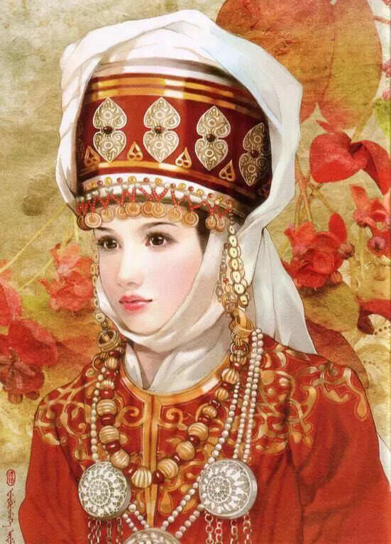 五十六个民族五十六枝花画,五十六个民族人物画高难度