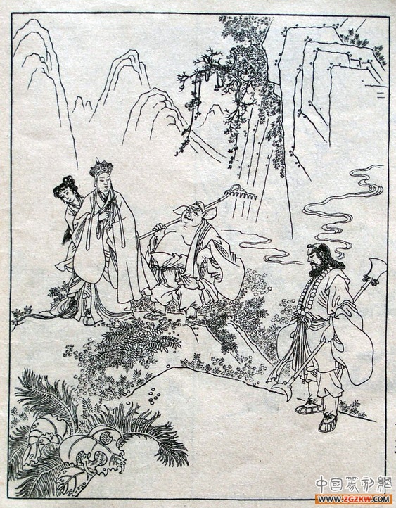 《西游记》之三打白骨精背景图,西游记三打白骨精文字版图文