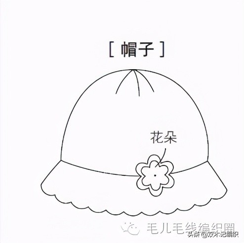 儿童流苏钩花帽教程,婴儿扇形花帽子钩针教程