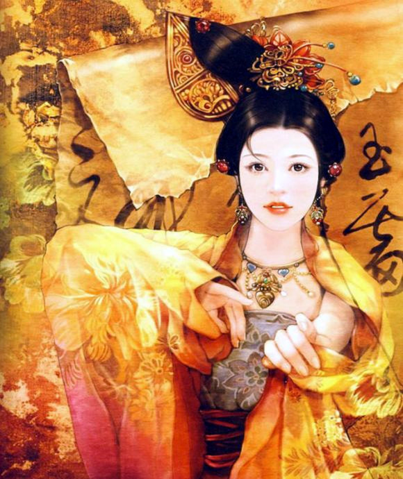 汉装潋滟---德珍彩绘古典美女画