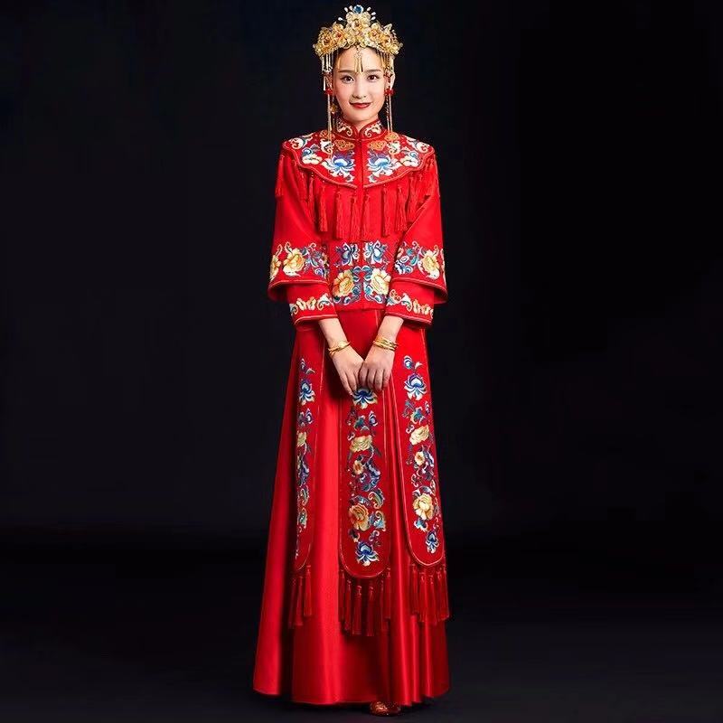 最适合穿中式嫁衣,新款秀禾服新娘礼服中式嫁衣