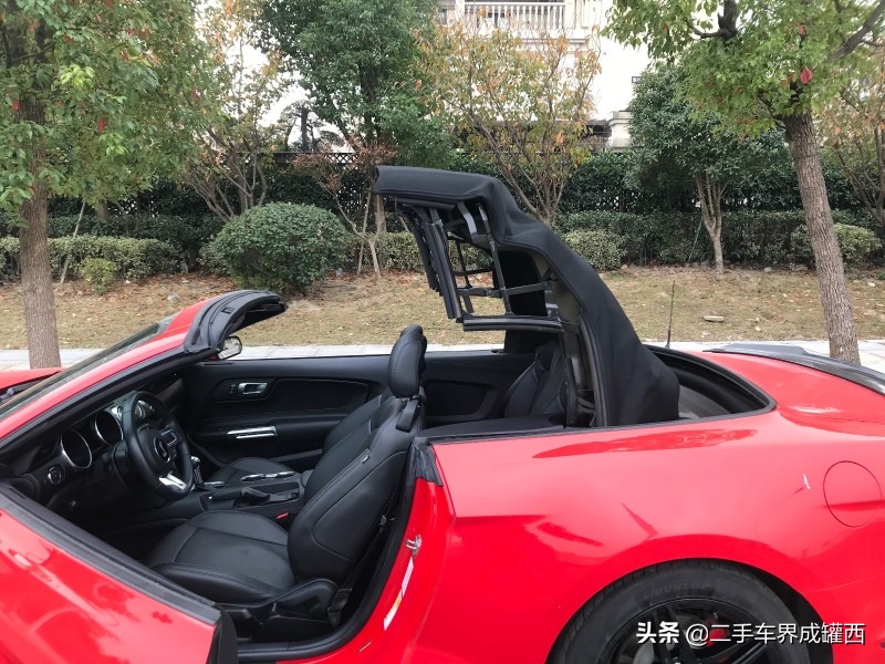 福特野马敞篷开启效果,平民跑车野马多少钱