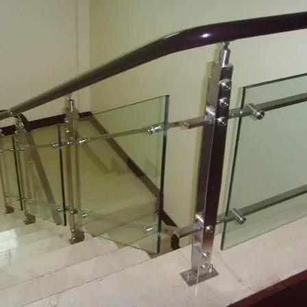 彩色不锈钢栏杆效果图,不锈钢玻璃栏杆安装视频