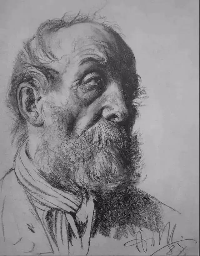 阿道夫门采尔速写作品,门采尔高清速写作品图片