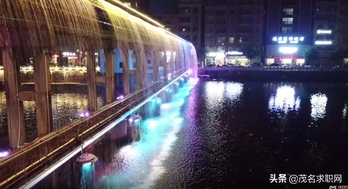 看信宜城景,信宜一河两岸夜景航拍