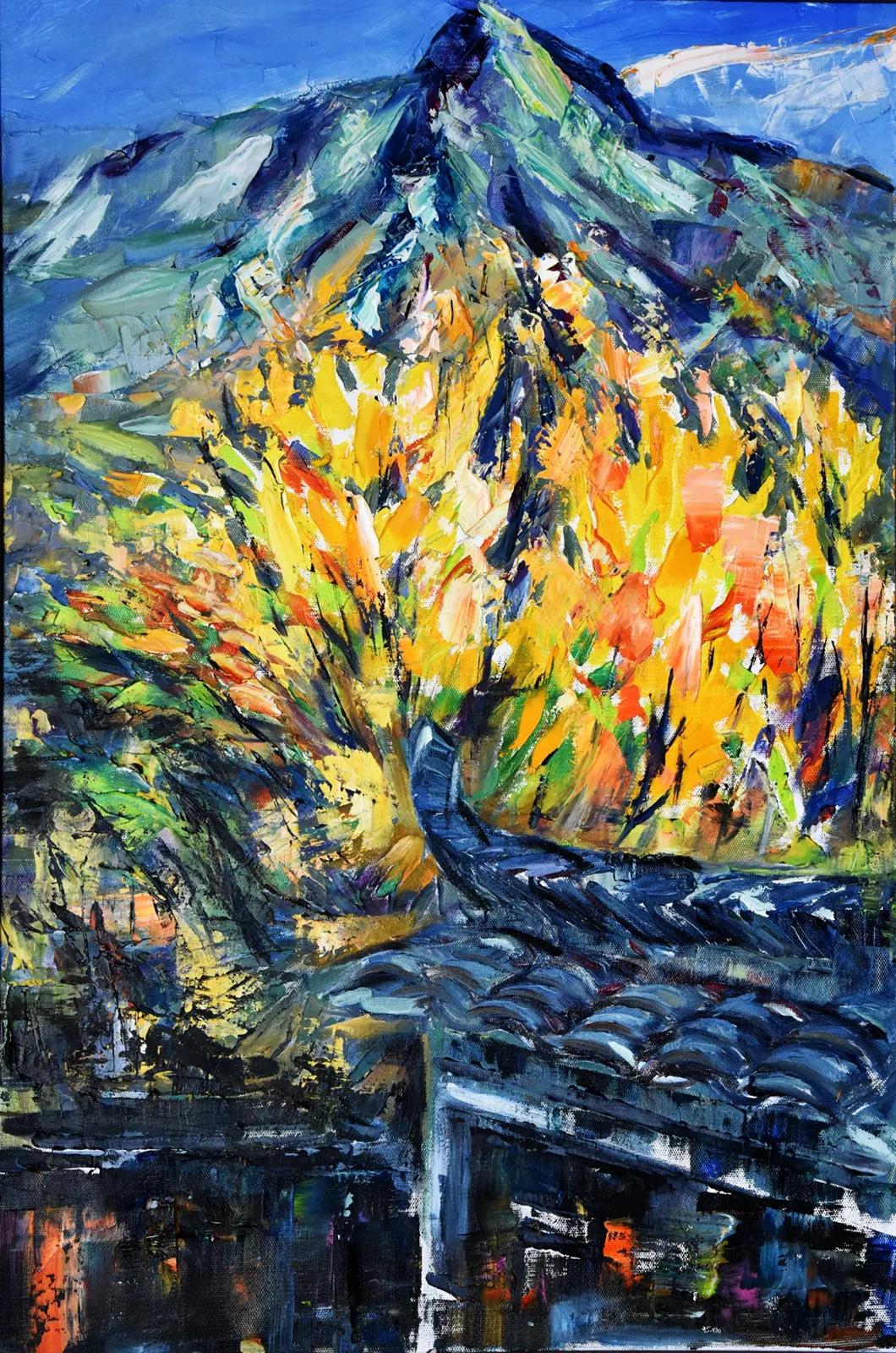 别人都在学校教学，他却身背油画箱带领学生到自然里写生