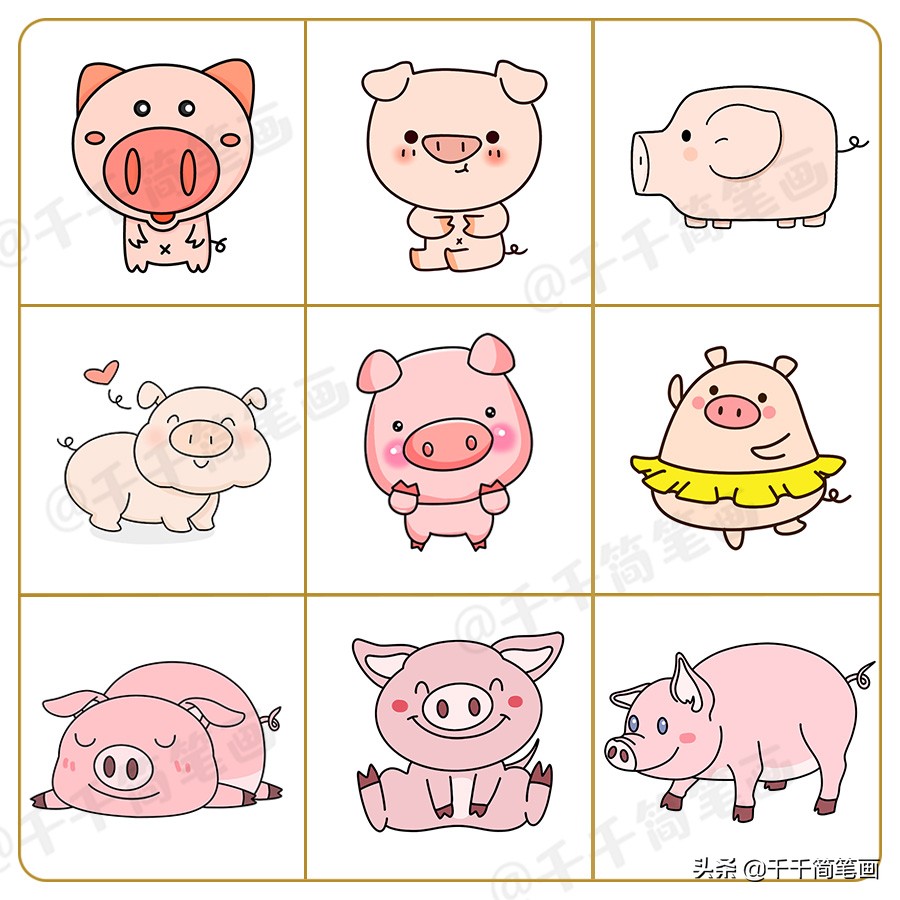 6-12岁儿童绘画简笔画小动物,用123456画小动物的简笔画