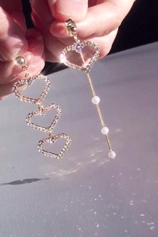 明星同款爱心气质高级轻奢耳饰,明星同款耳饰最好看的