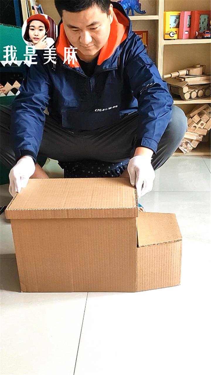 儿童手工制作大全简单小火车,橡皮筋动力纸箱小火车制作