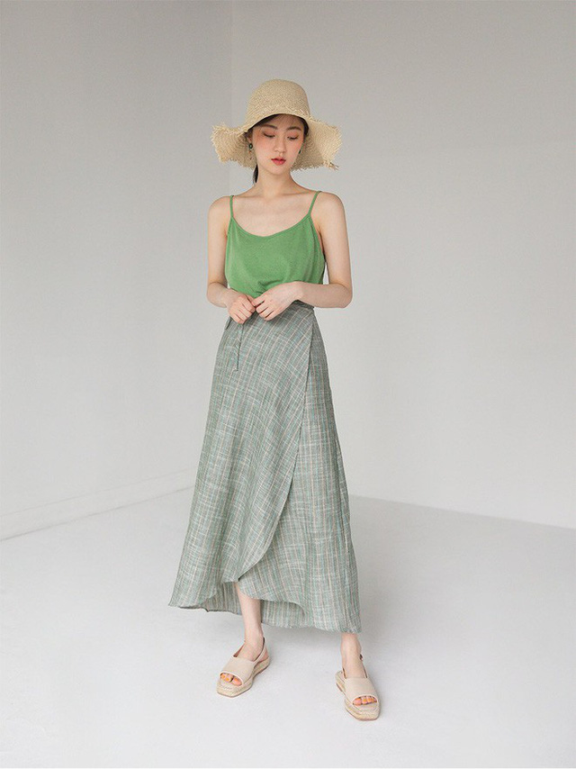 中长半身裙套装搭配,a字裙半身裙秋冬款中长搭配