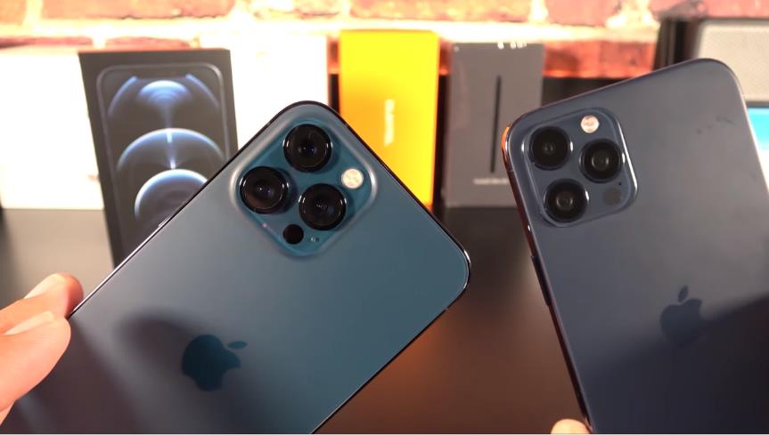 山寨苹果12promax,真假苹果12promax外观对比