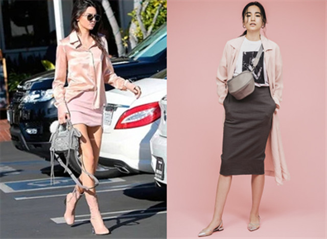 灰色和粉色是不是完美搭配,粉色搭配灰色满满的高级感