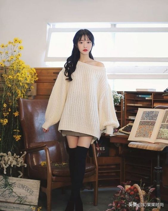 过膝长靴潮流穿搭法！小个子肉肉女一样可以穿出纤细铅笔腿