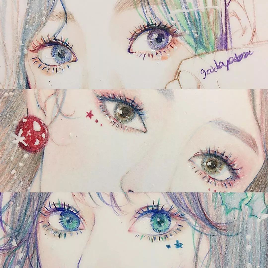 简单又好看的100种眼睛画法,画12种眼睛的画法