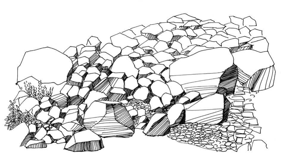 钢笔画石头画法,汤问钢笔画石头入门