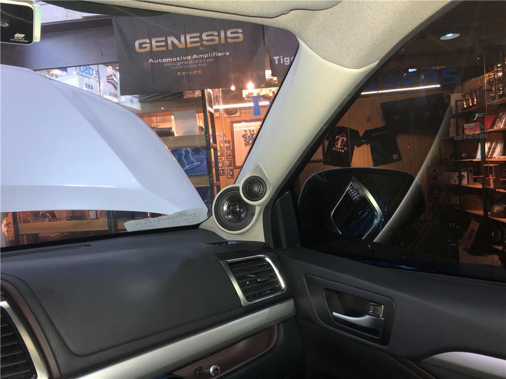 汉兰达改装三分频音响,汉兰达高音改装案例