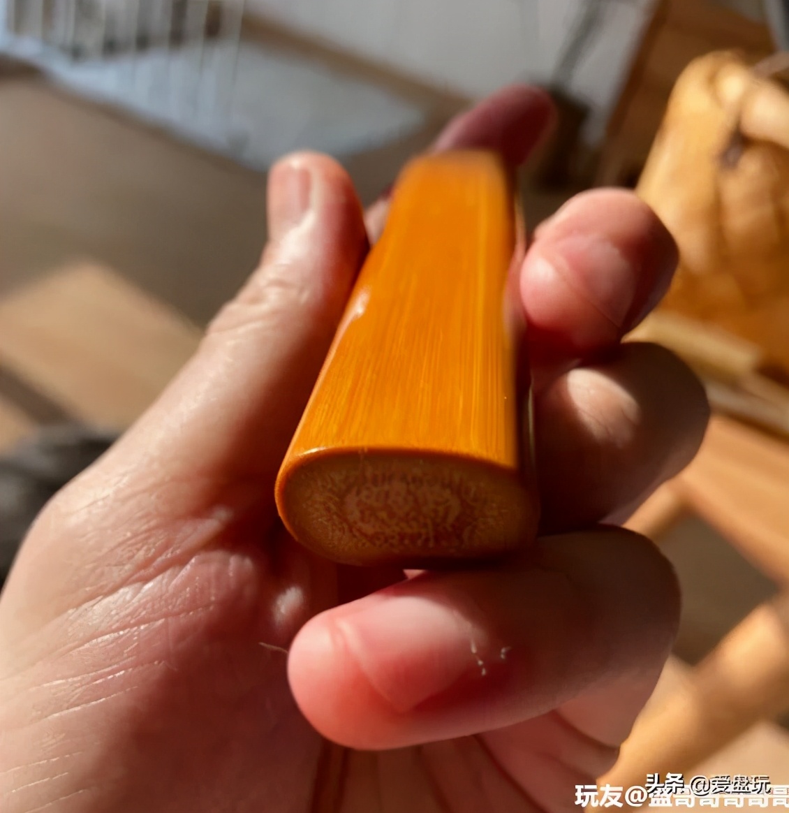 实心竹手把件怎么盘养,如何把竹子盘变色