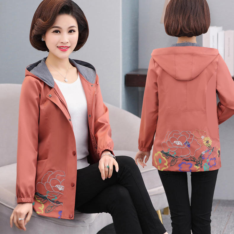 高档中老年女式秋装外套,妈妈装春装外套中老年女休闲外套