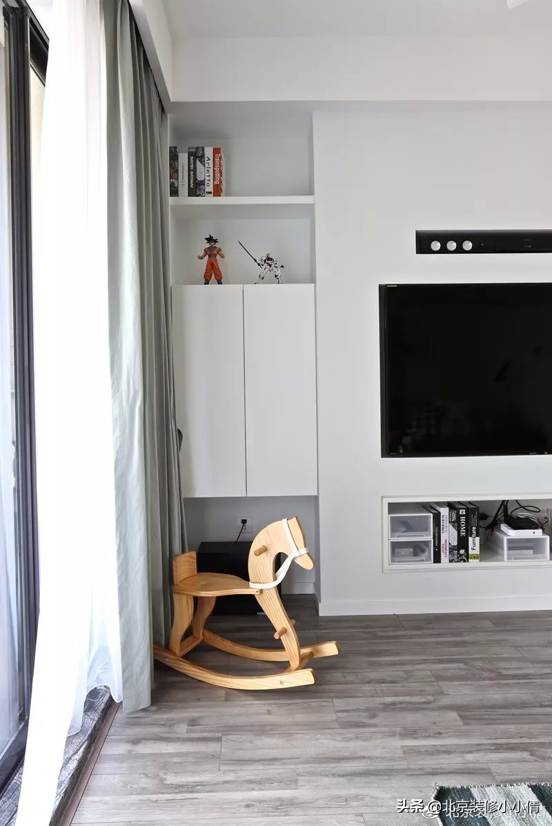 80平米两居北欧风格装修,北欧小户型客厅吧台