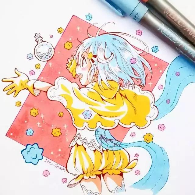 马克笔动漫上色教程q版,动漫手绘马克笔上色教程