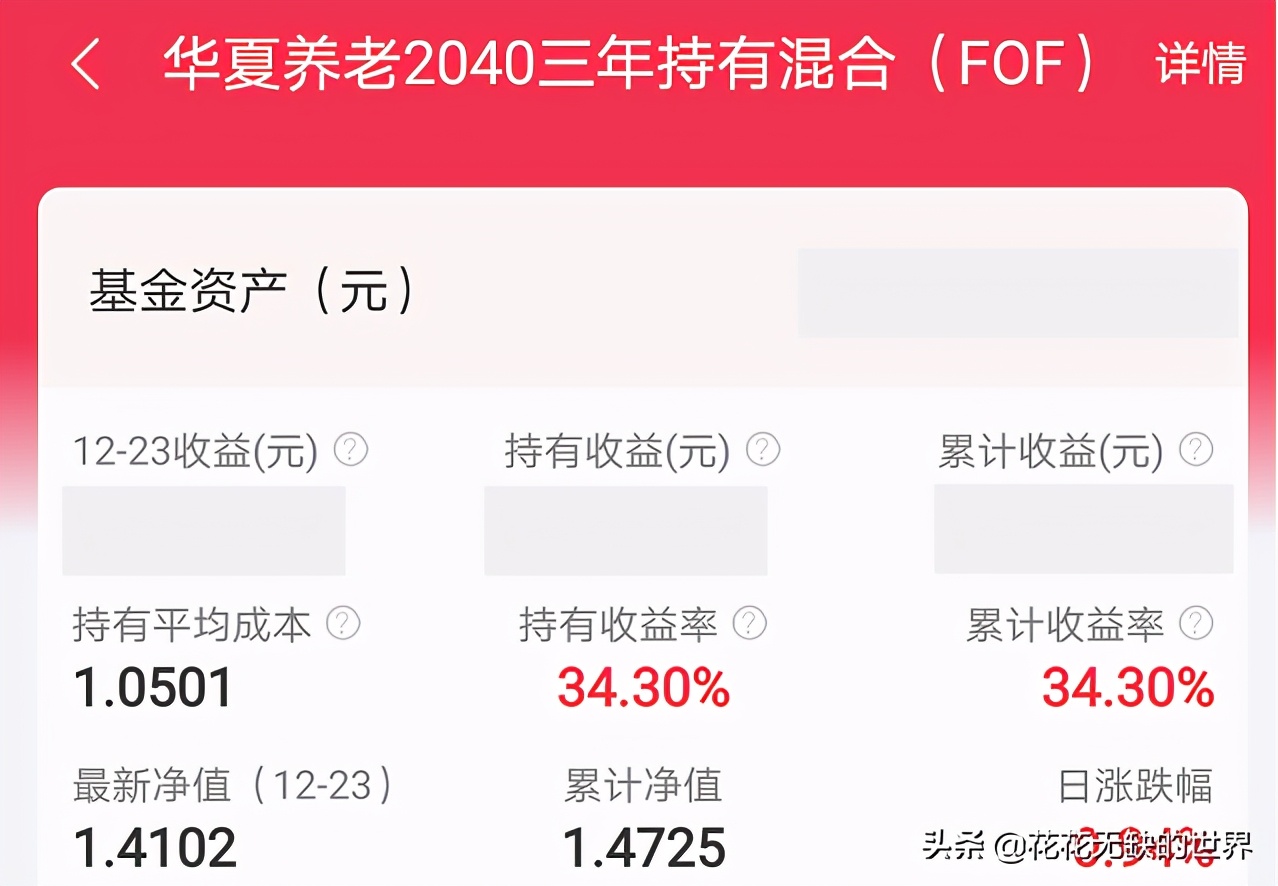 夸一夸：华夏养老2040,FOF,006289