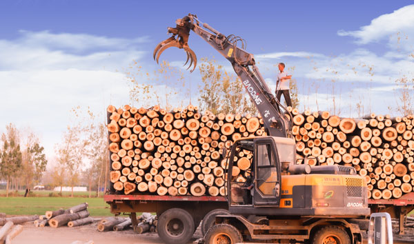挖掘机抓木机和抓钢机有什么区别,轮式挖掘机抓木机徐工